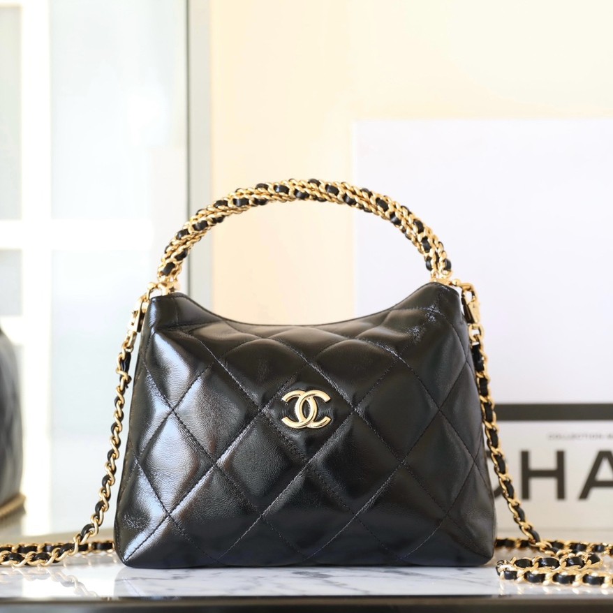 24B秋冬系列 擰鏈Hobo飯盒包黑色_1