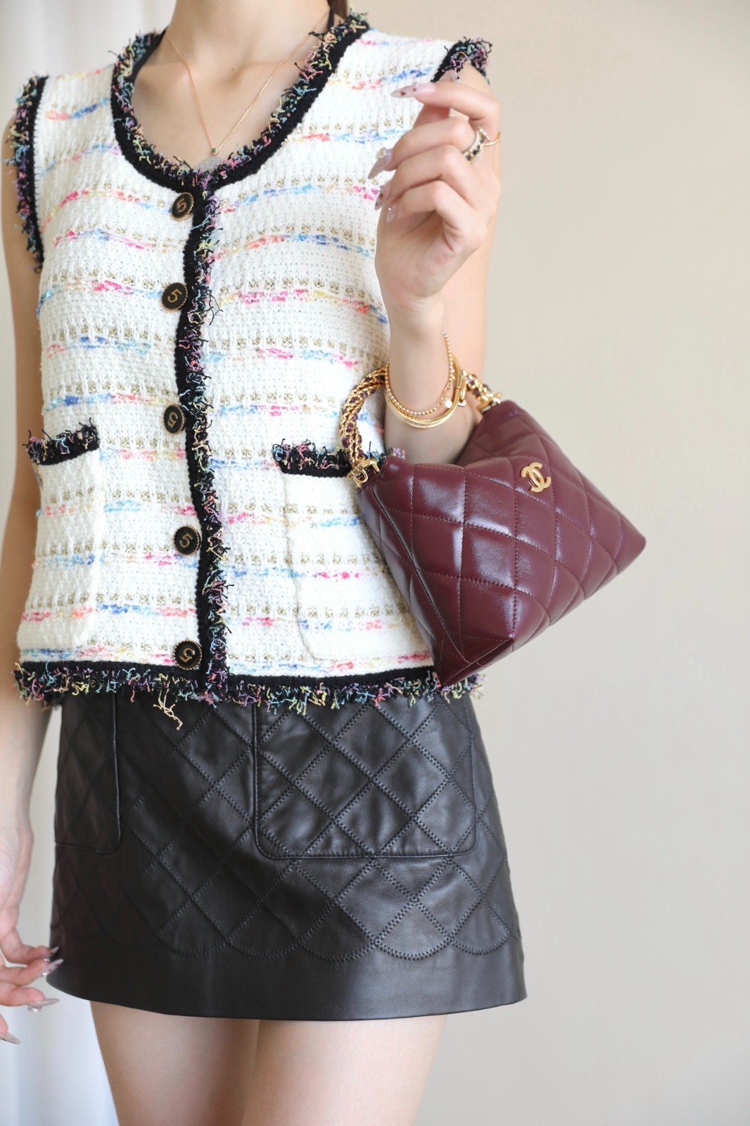 24B秋冬擰鏈Hobo飯盒包 酒紅C_4