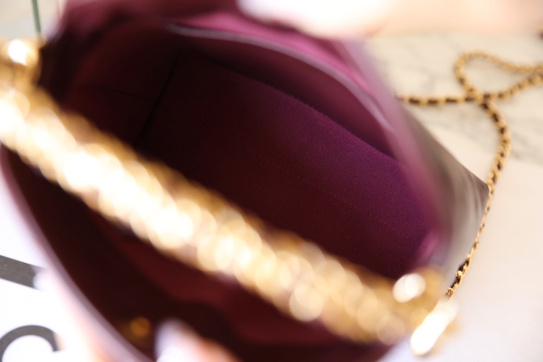 24B秋冬擰鏈Hobo飯盒包 酒紅C_9