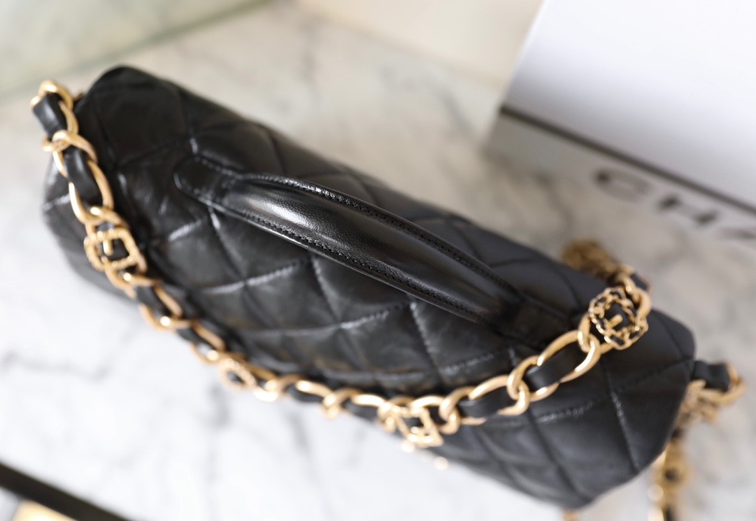 24A 手柄郵差包大號 黑色_7