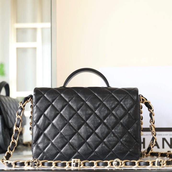 24A 手柄郵差包大號 黑色_2