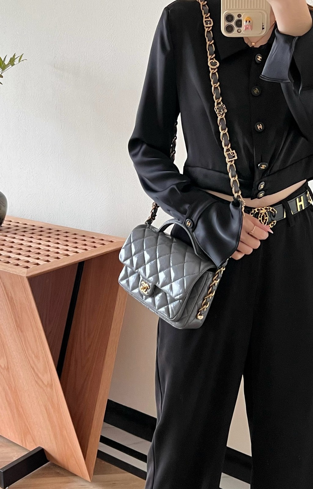 24A手柄郵差包小號 灰色_3