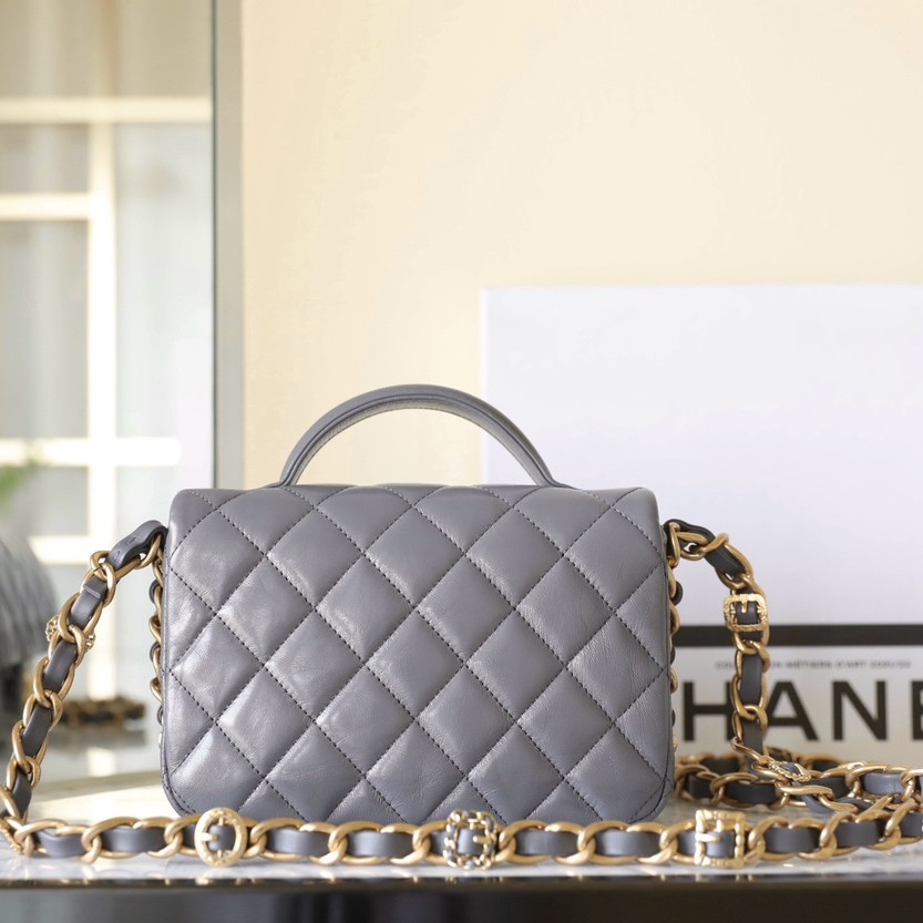 24A手柄郵差包小號 灰色_6