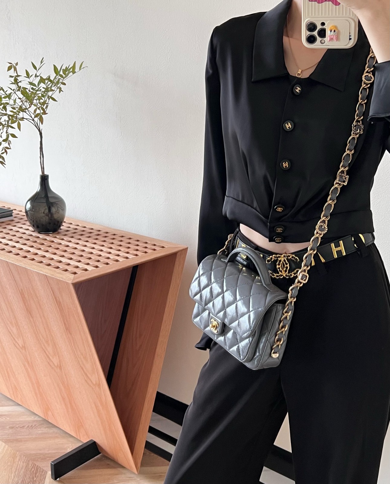 24A手柄郵差包小號 灰色_2