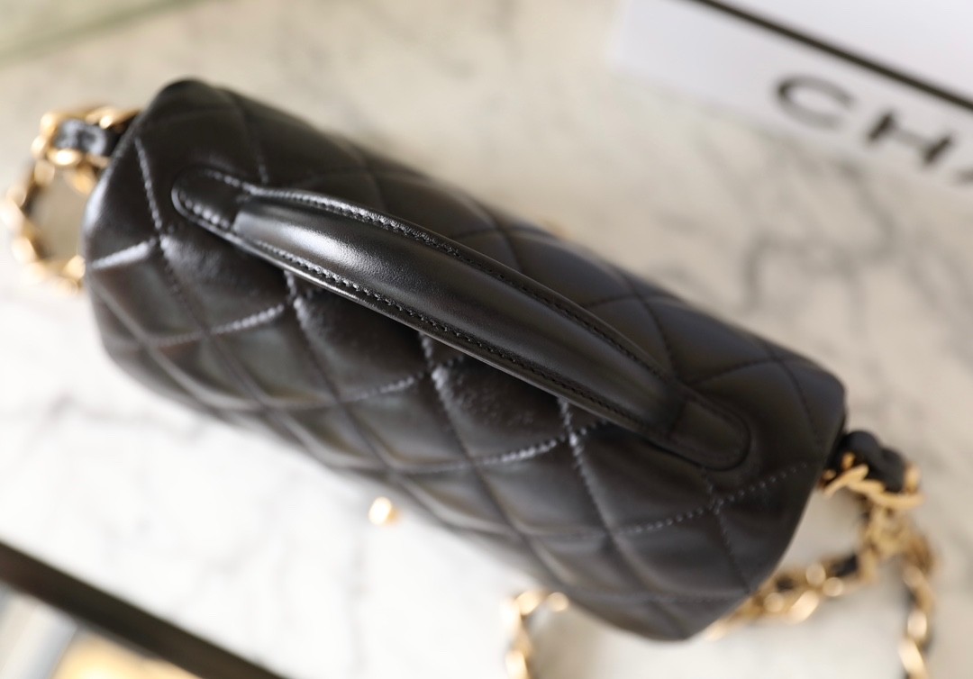 24A 手柄郵差包小號 黑色_7