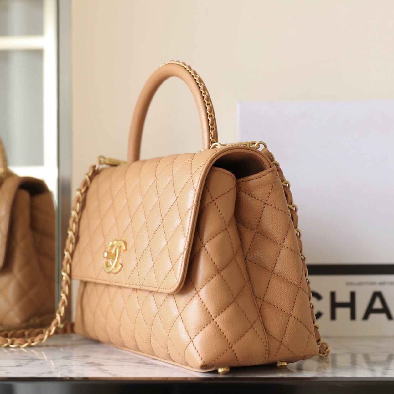 Cocohandle穿鏈手柄口蓋 焦糖色中號_3