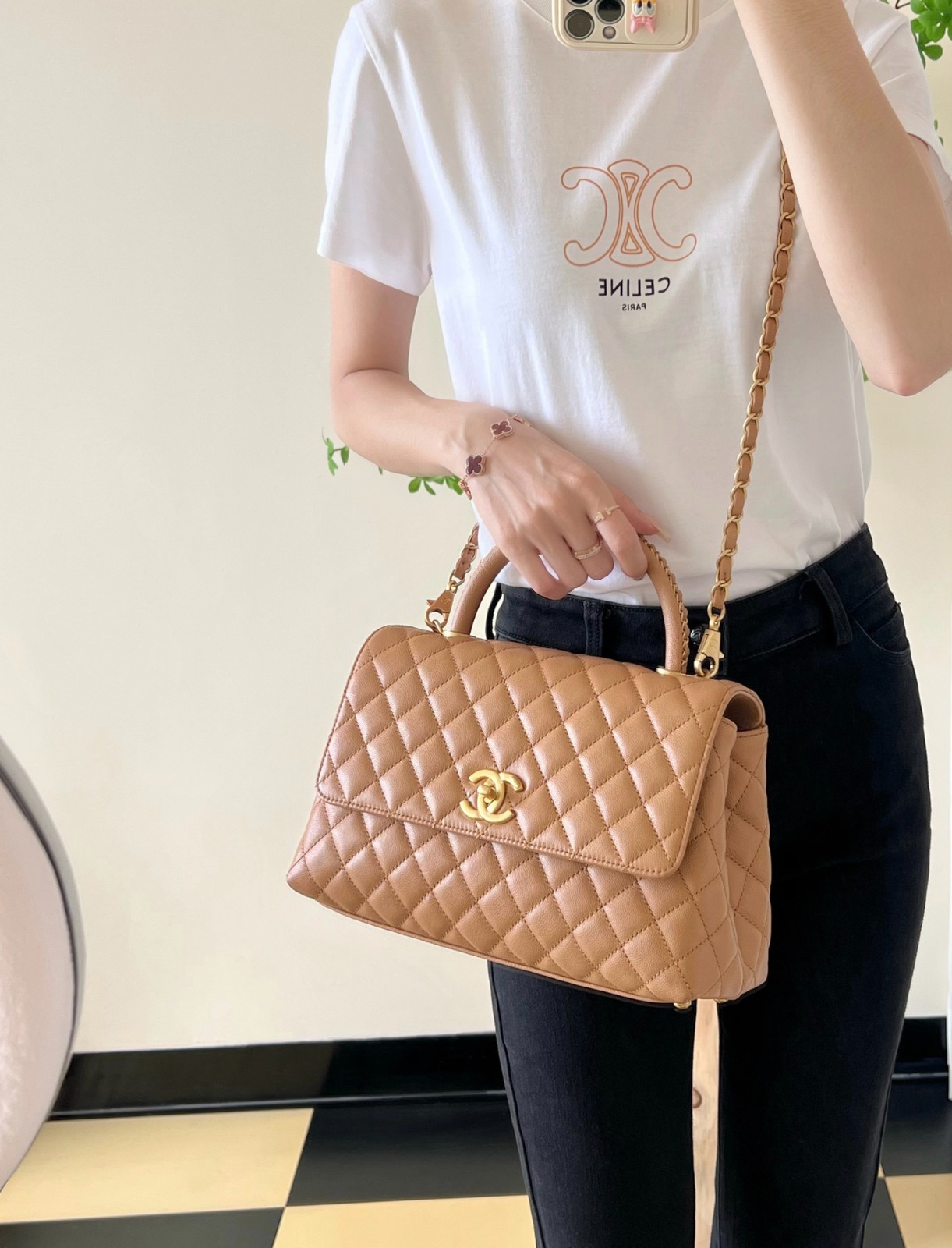 Cocohandle穿鏈手柄口蓋 焦糖色中號_2