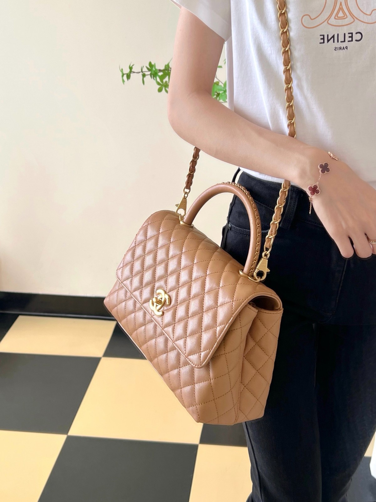 Cocohandle穿鏈手柄口蓋 焦糖色中號_9