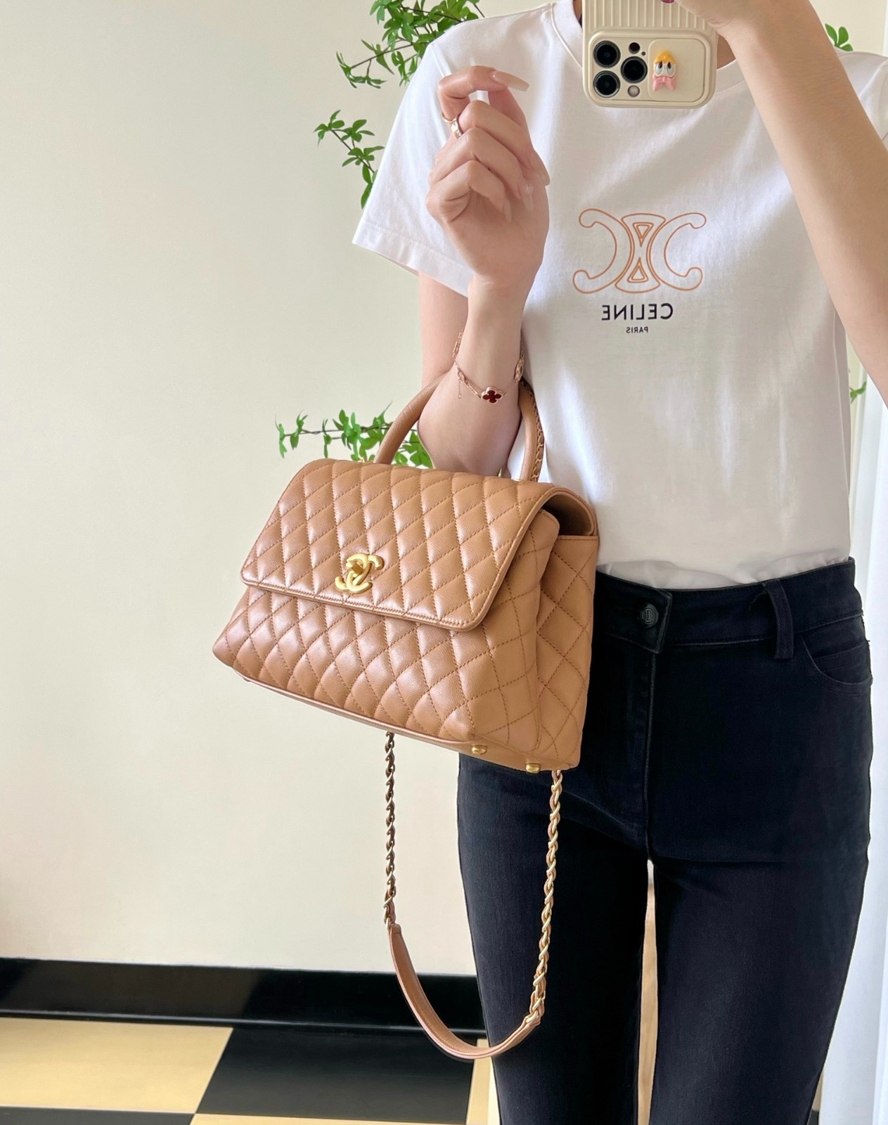 Cocohandle穿鏈手柄口蓋 焦糖色中號_8