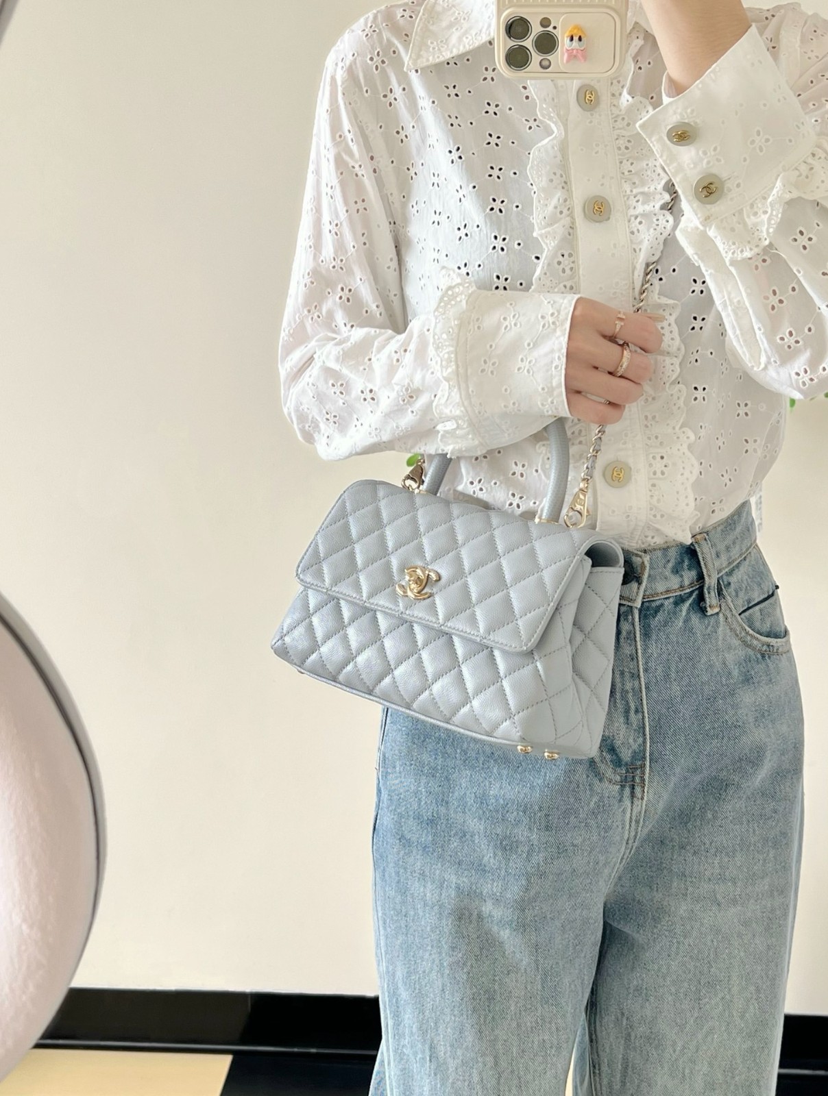 24P CocoHandle淺灰色/蜥蜴紋手柄小號_3