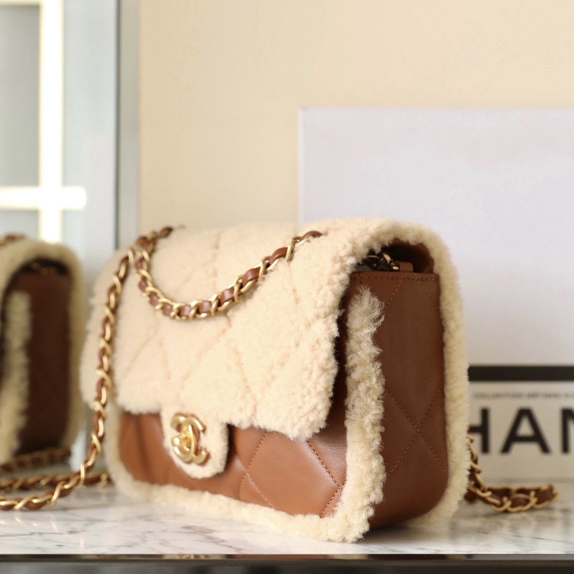 24K 泰迪熊鏈條口蓋包中號_3