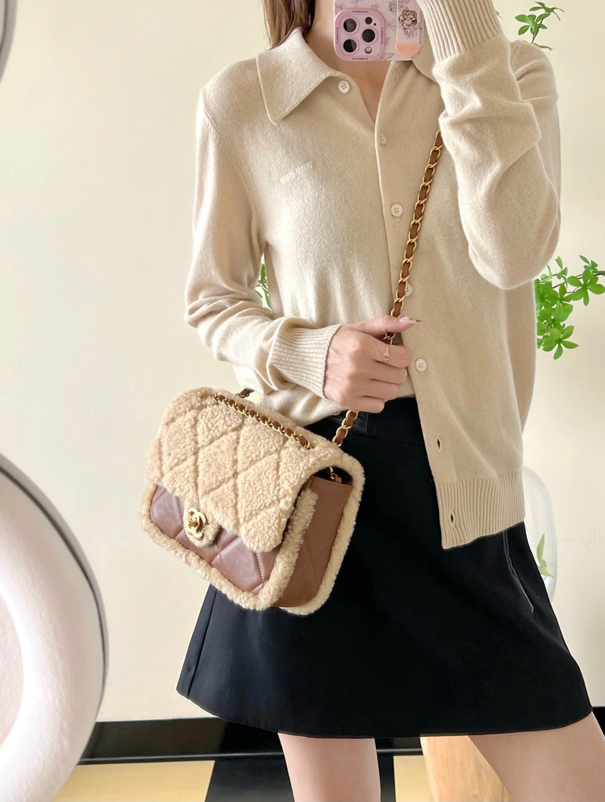 24K 泰迪熊鏈條口蓋包中號_2