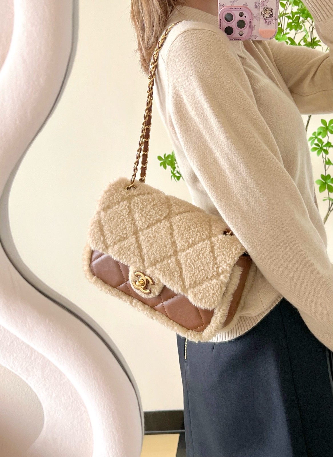 24K 泰迪熊鏈條口蓋包中號_9