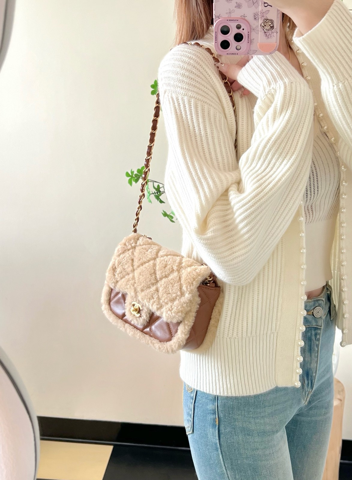 24K 泰迪熊鏈條口蓋包小號_8