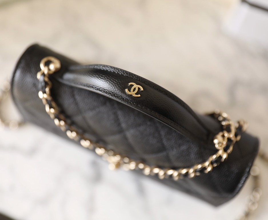 25C早春手提郵差背包 黑色_5