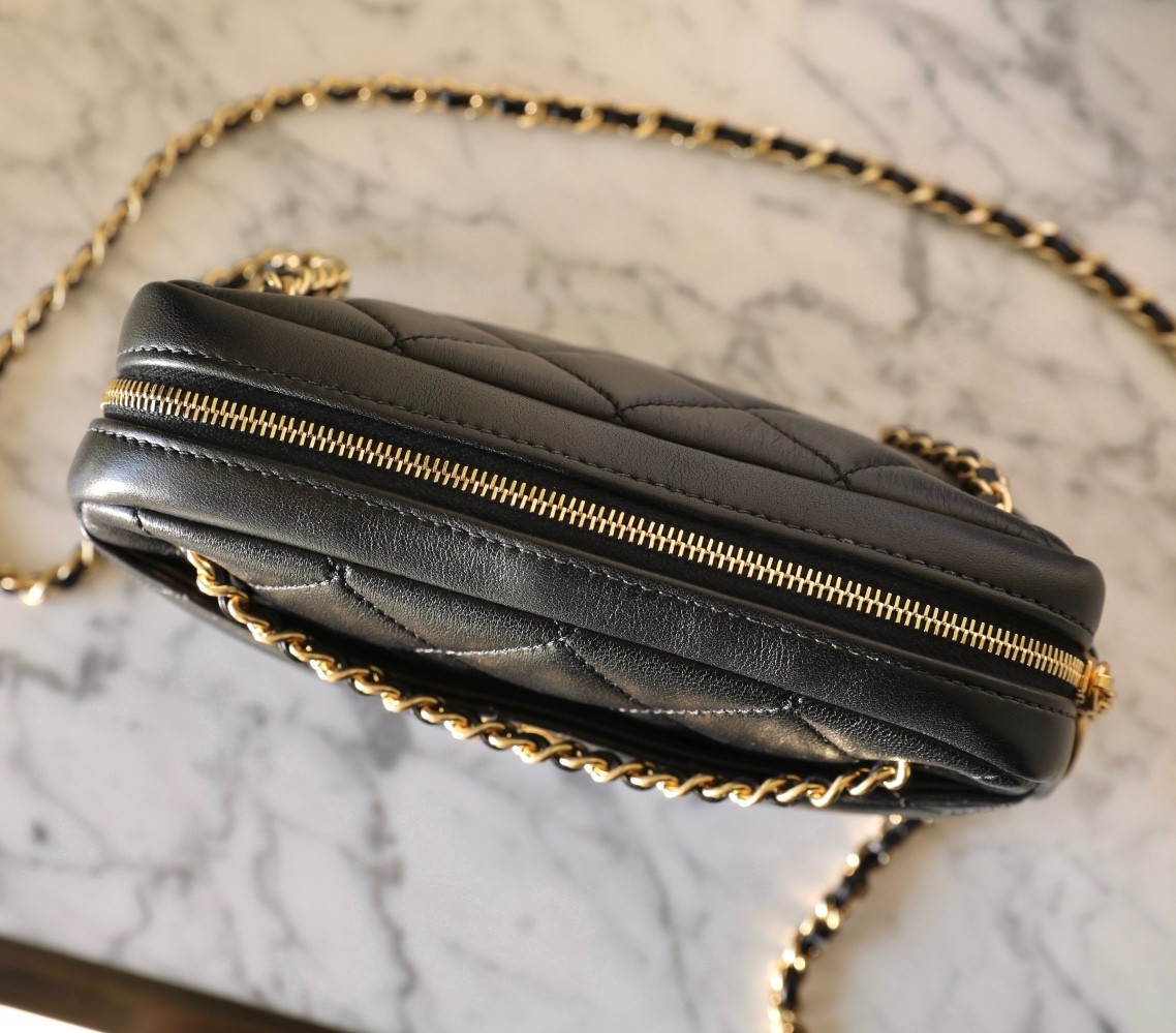 24K 秋冬金幣相機包Mini黑色_5