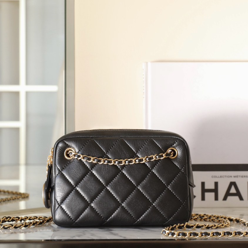 24K 秋冬金幣相機包Mini黑色_8