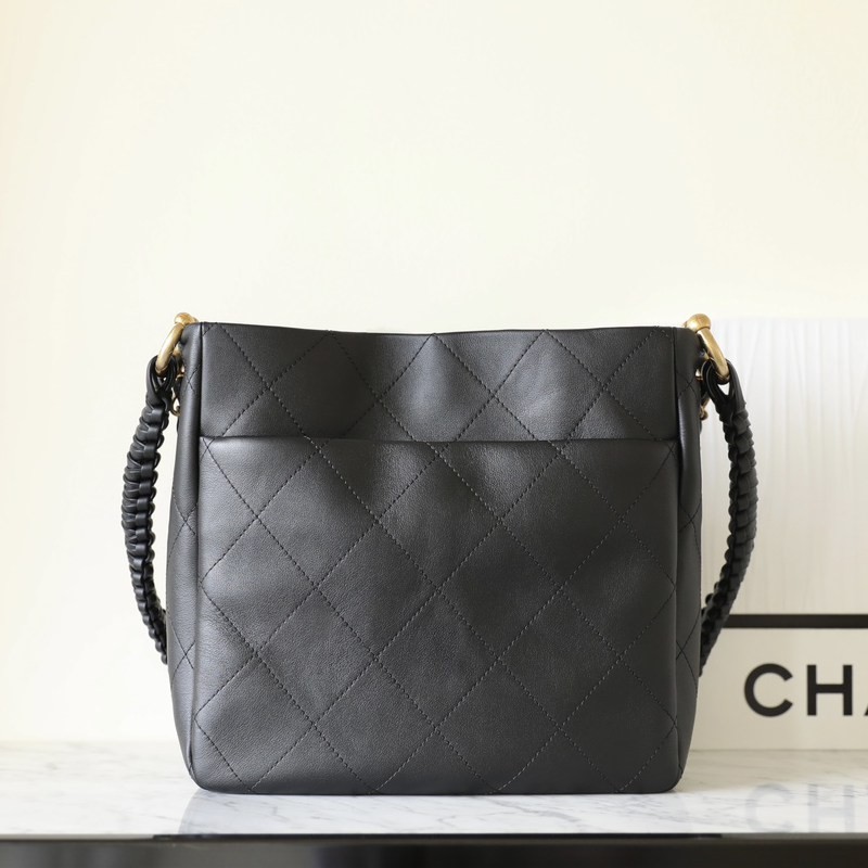 Hobo Handbang編織肩帶嬉皮包 黑色_4