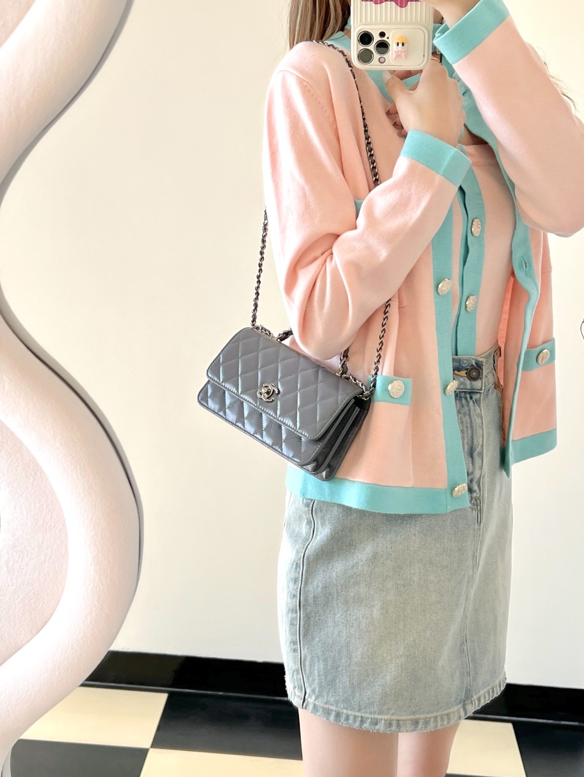 水鑽風琴小包深灰_8