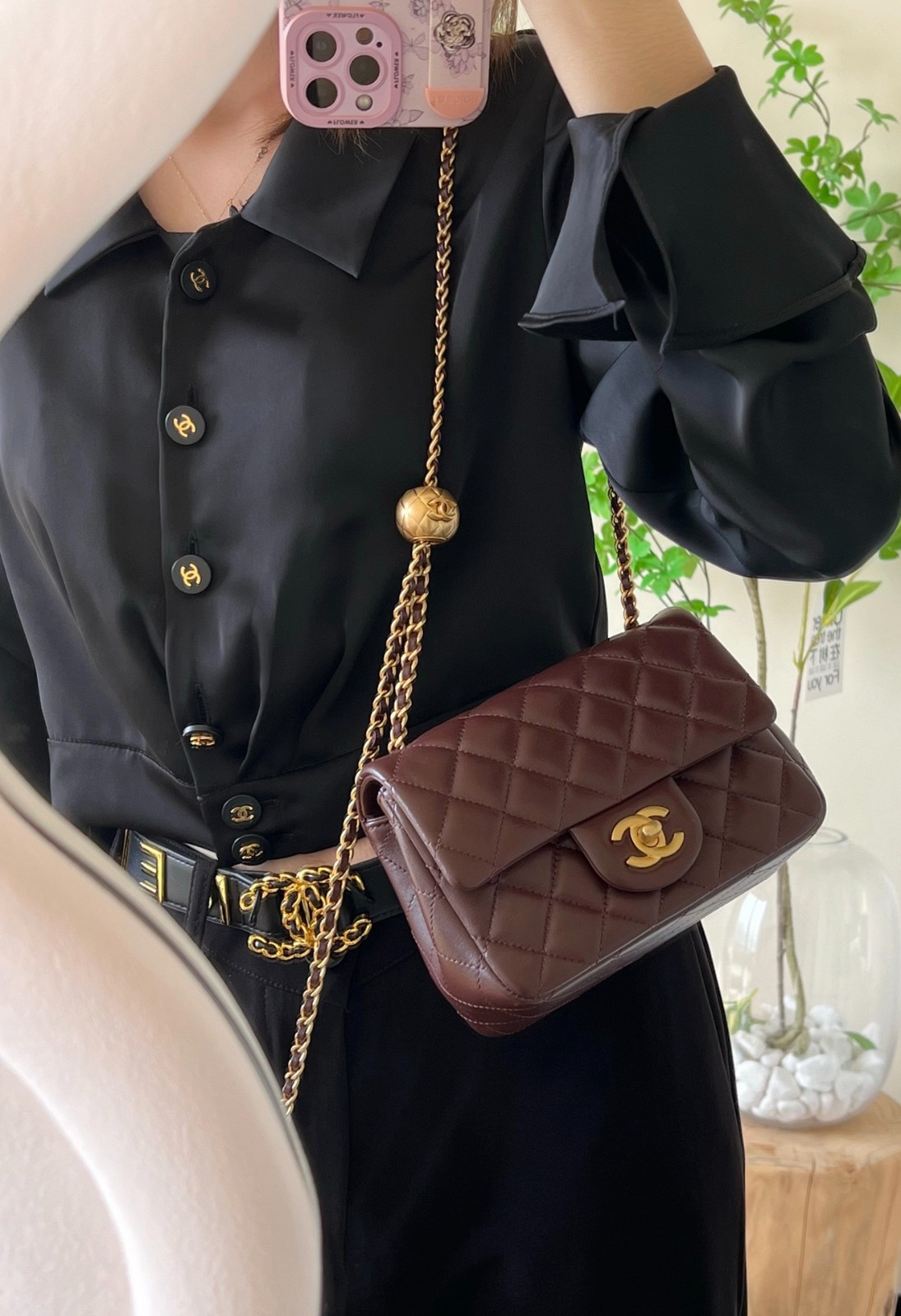 24K新色口蓋包 金球調節扣方胖子深棕色_8