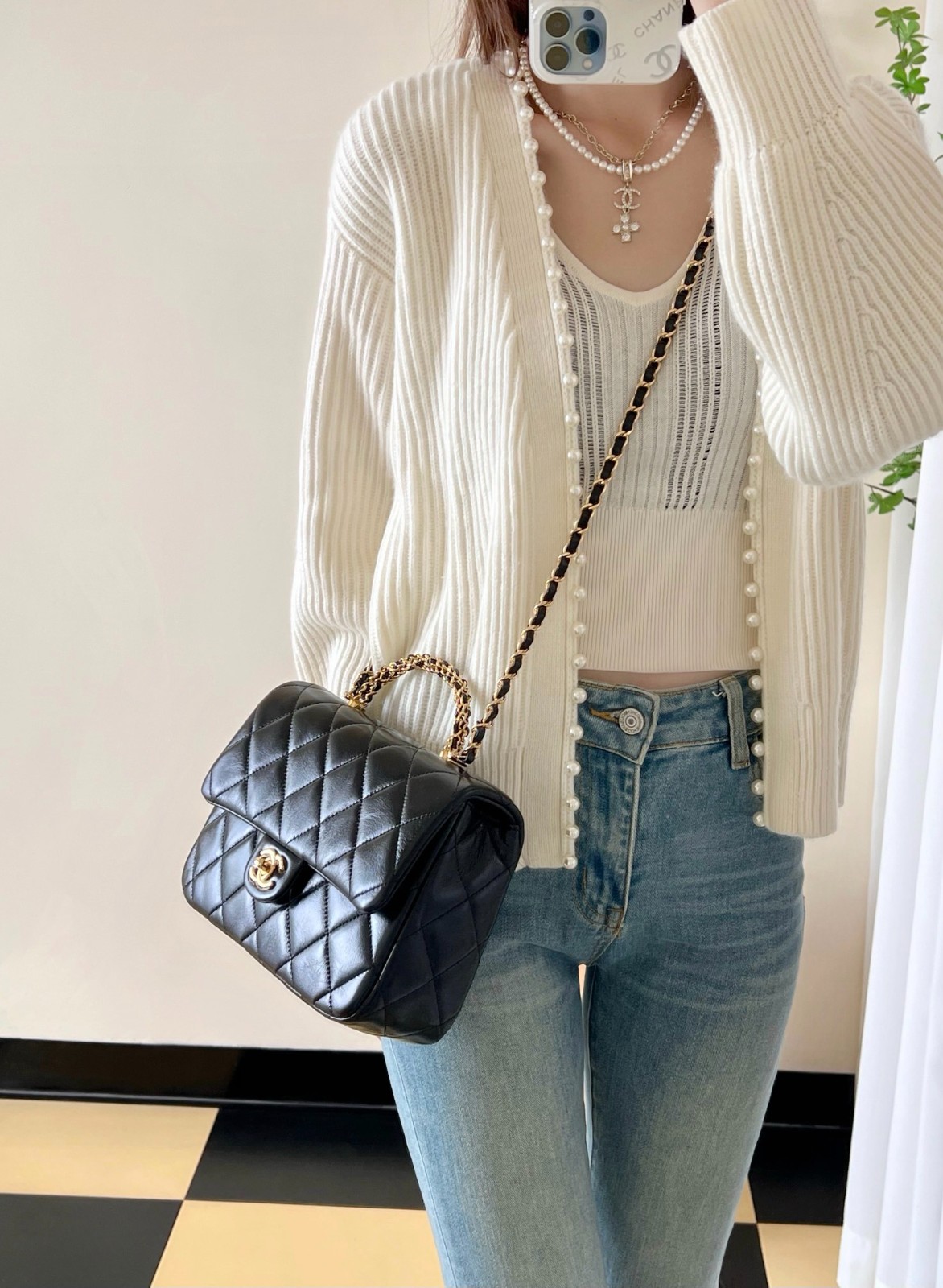 24B秋冬擰鏈手柄包大號 黑色_2