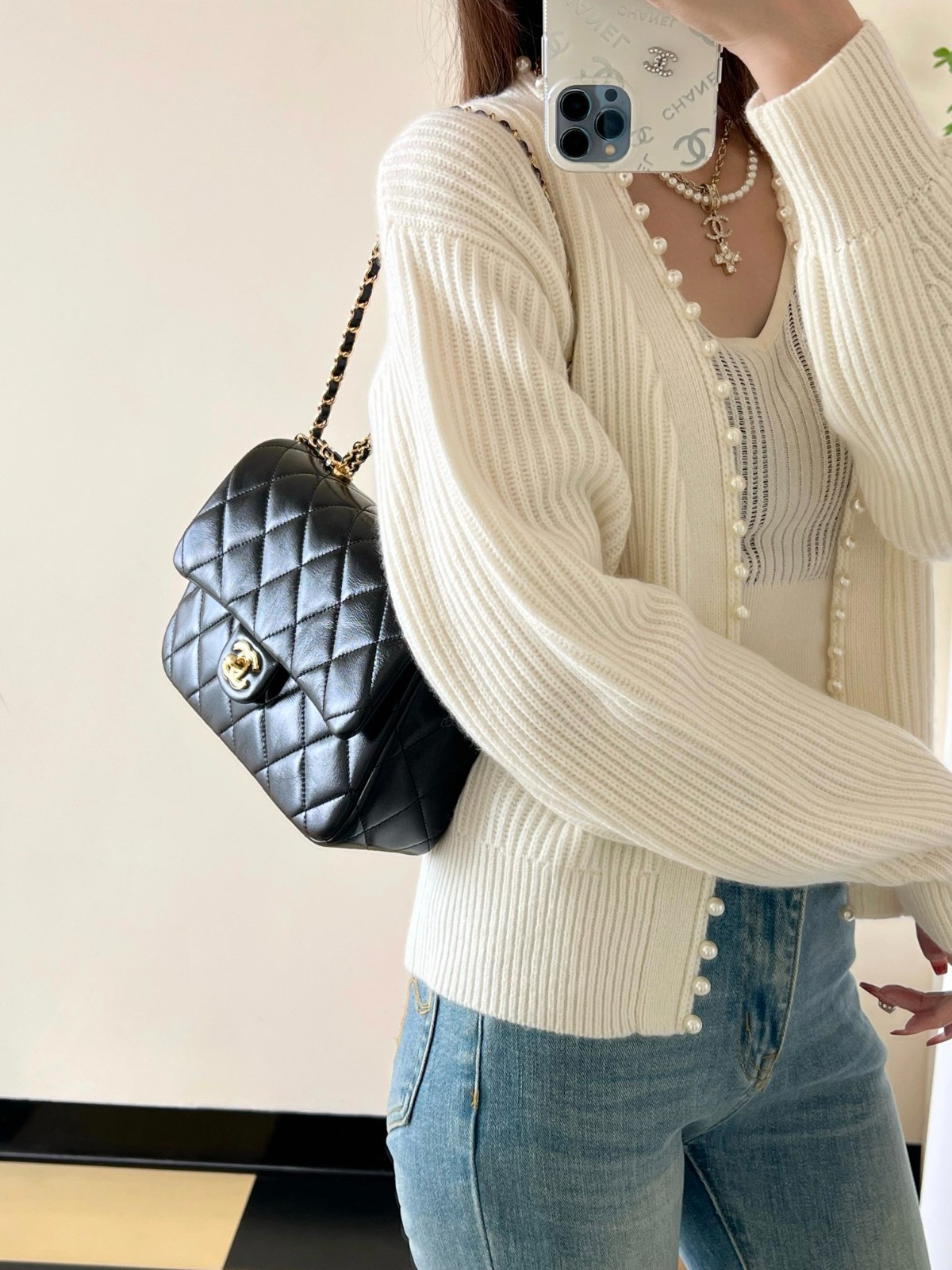 24B秋冬擰鏈手柄包大號 黑色_3