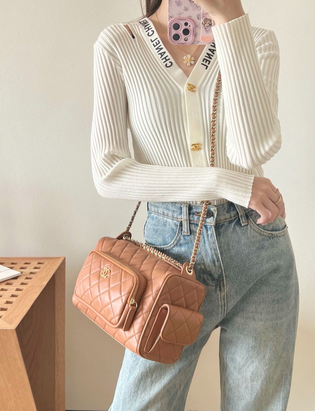 24K 雙袋相機包大號 焦糖色_2