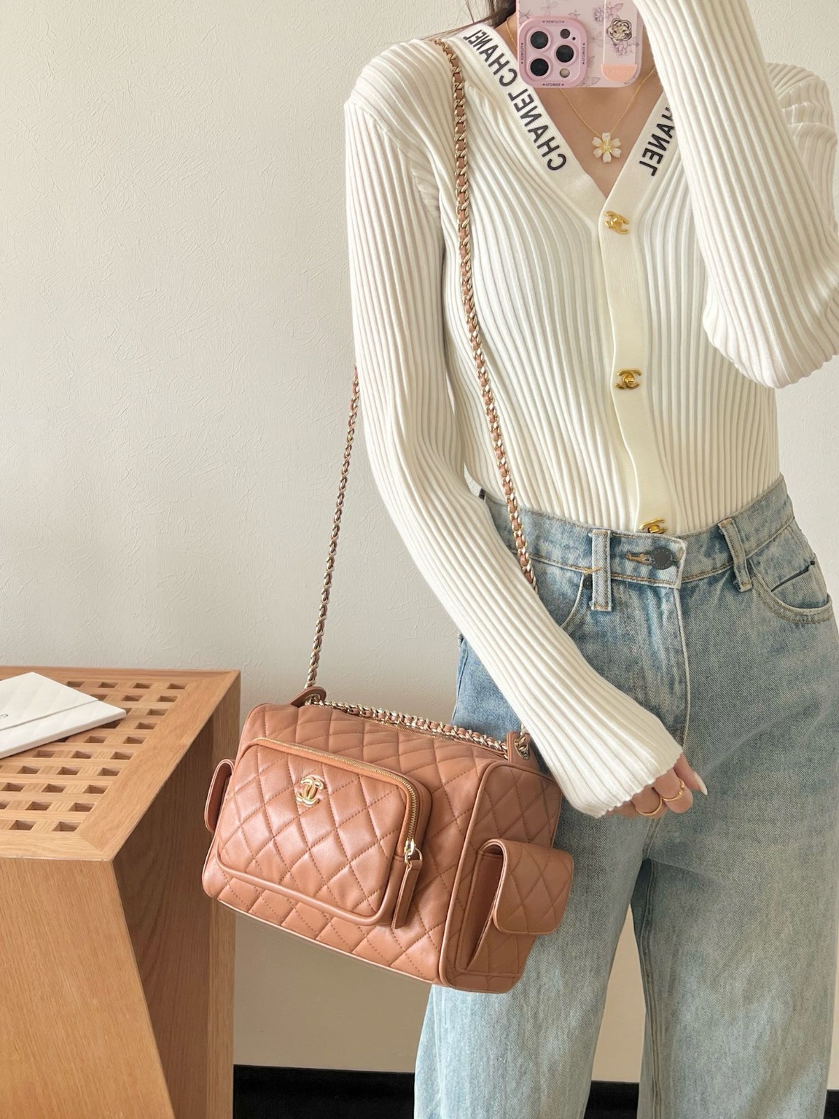 24K 雙袋相機包大號 焦糖色_4