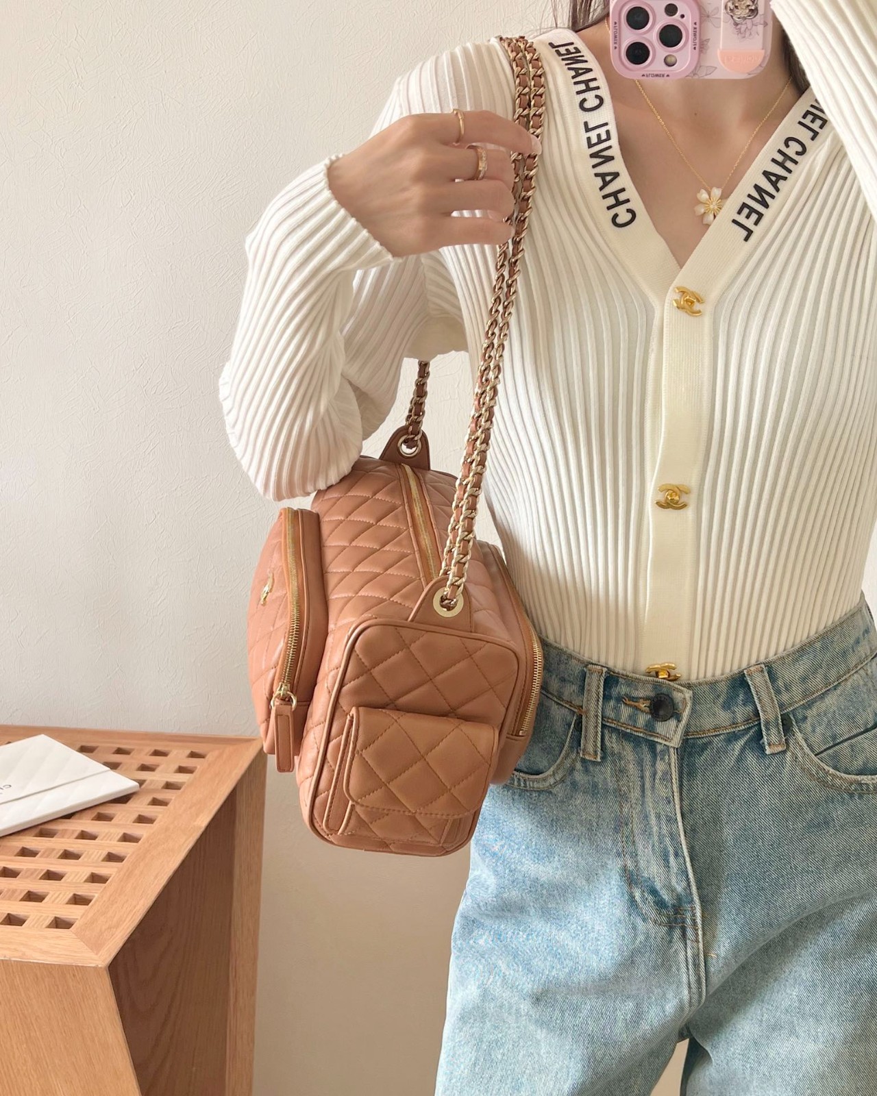 24K 雙袋相機包大號 焦糖色_3