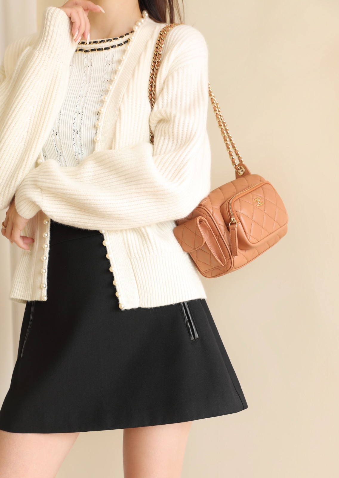 24K 雙袋相機包小號 焦糖色_3