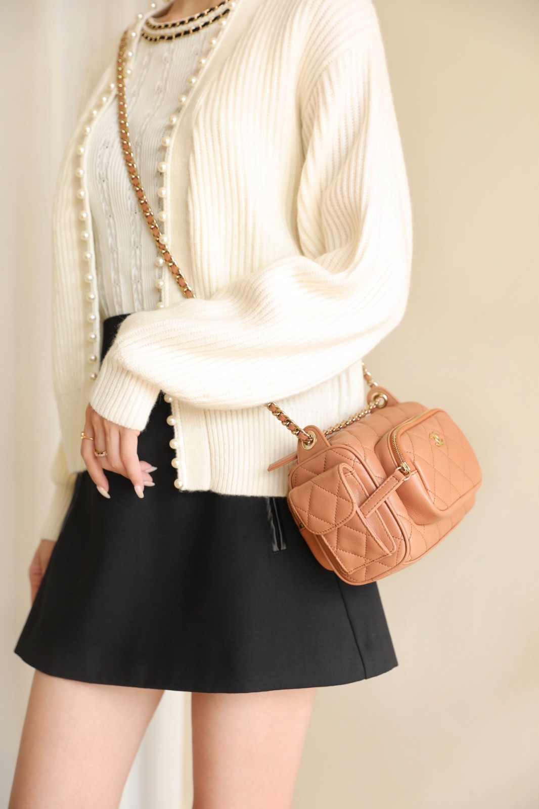 24K 雙袋相機包小號 焦糖色_2