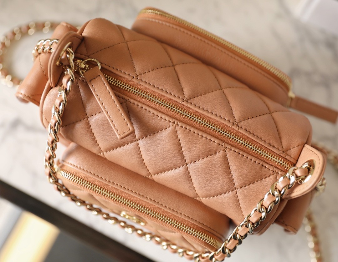 24K 雙袋相機包小號 焦糖色_6