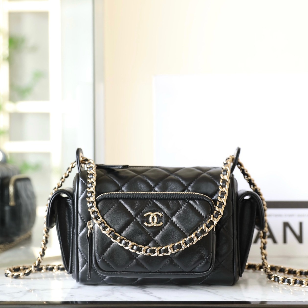 24K 雙袋相機包小號 黑色_1