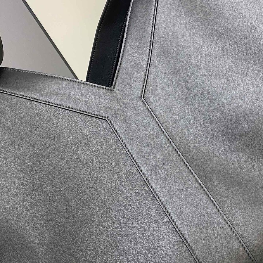 Y皮革托特包 黑色_5