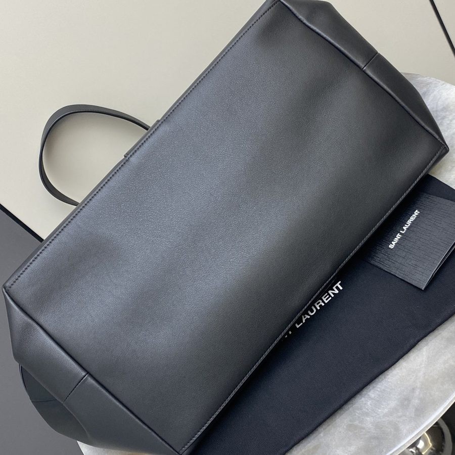 Y皮革托特包 黑色_4