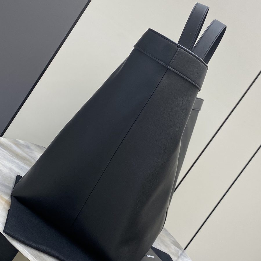 Y皮革托特包 黑色_3