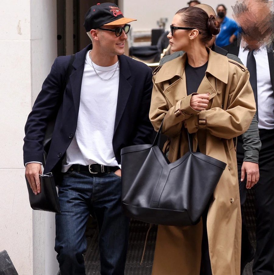 Y皮革托特包 黑色_7