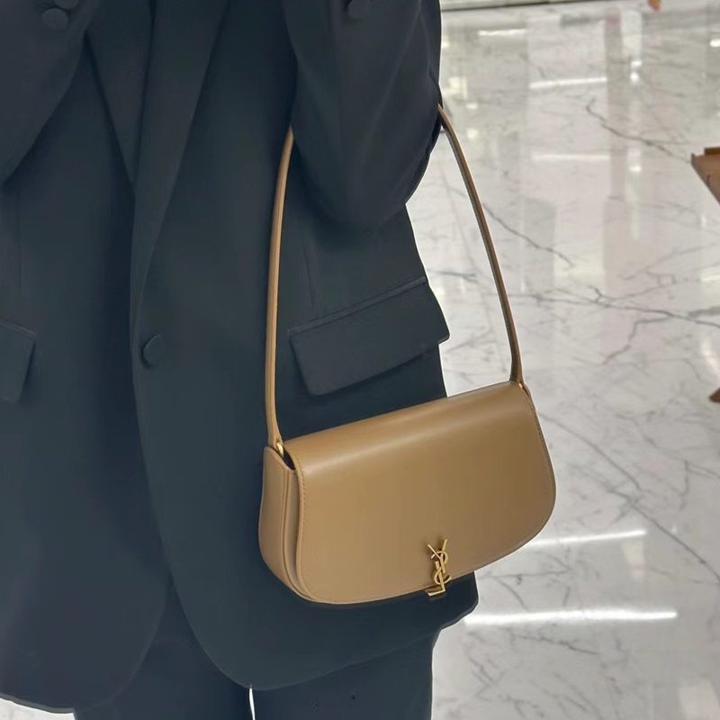 Voltaire皮革迷你肩背包 深木色_8