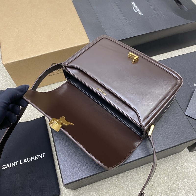 Solferino Box 中號肩背包 赤霞珠紅_7