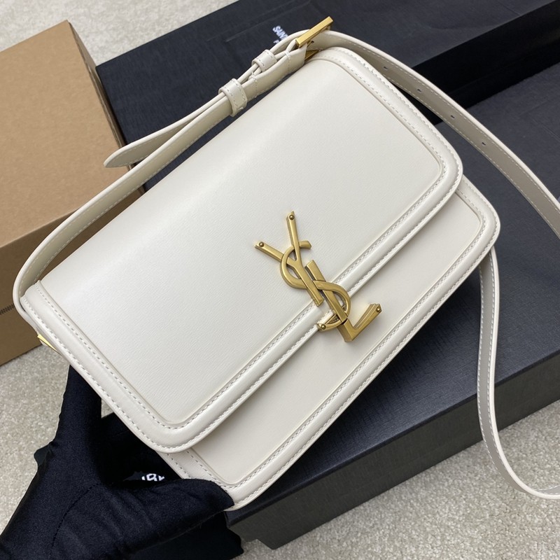 Solferino Box Saint Laurent中號肩背包 復古白_5