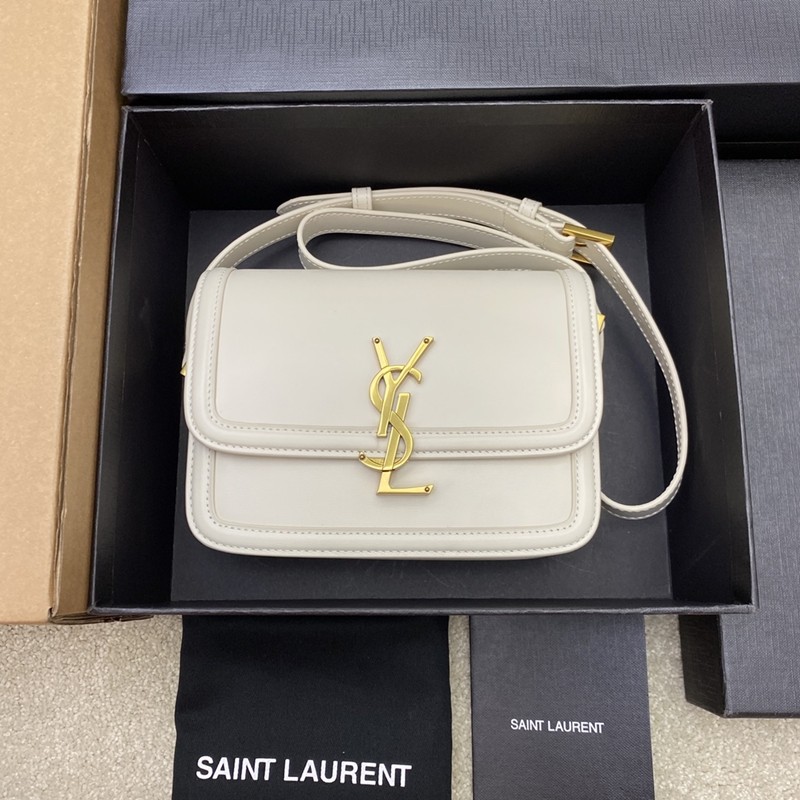 Solferino Box Saint Laurent小號肩背包 復古白_1