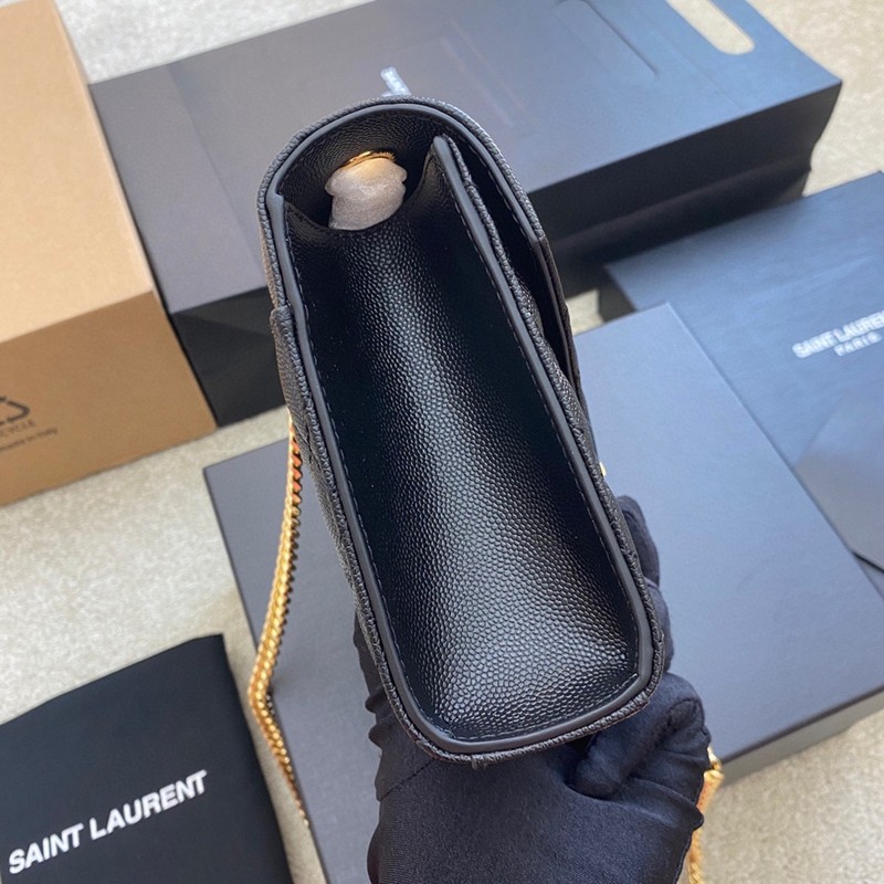 Envelope小號粒面手袋 黑金_3