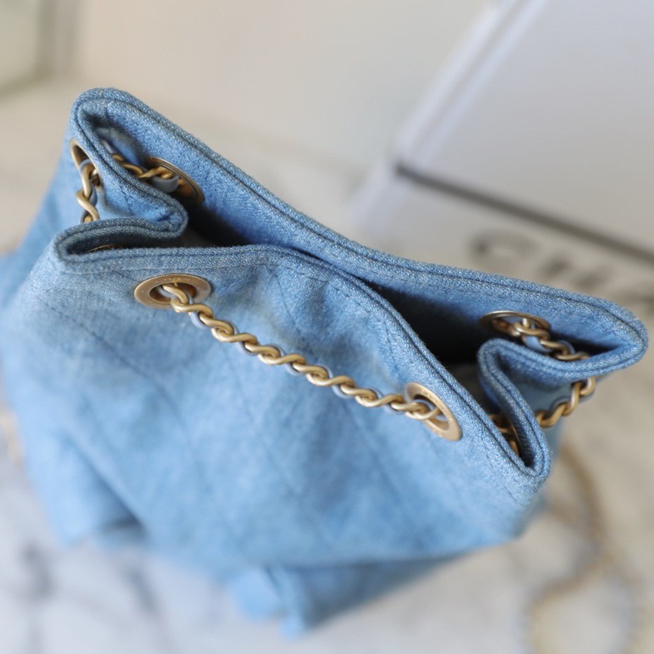 25C早春 抽繩雙肩背包淺色牛仔_6