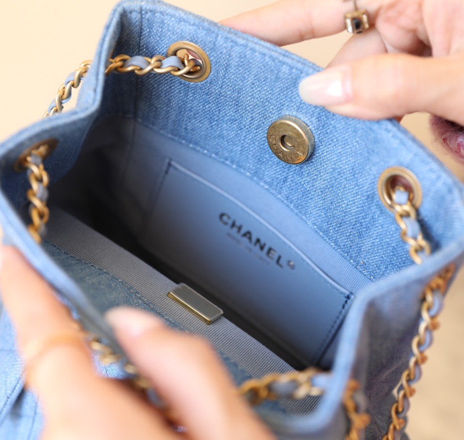 25C早春 抽繩雙肩背包淺色牛仔_8