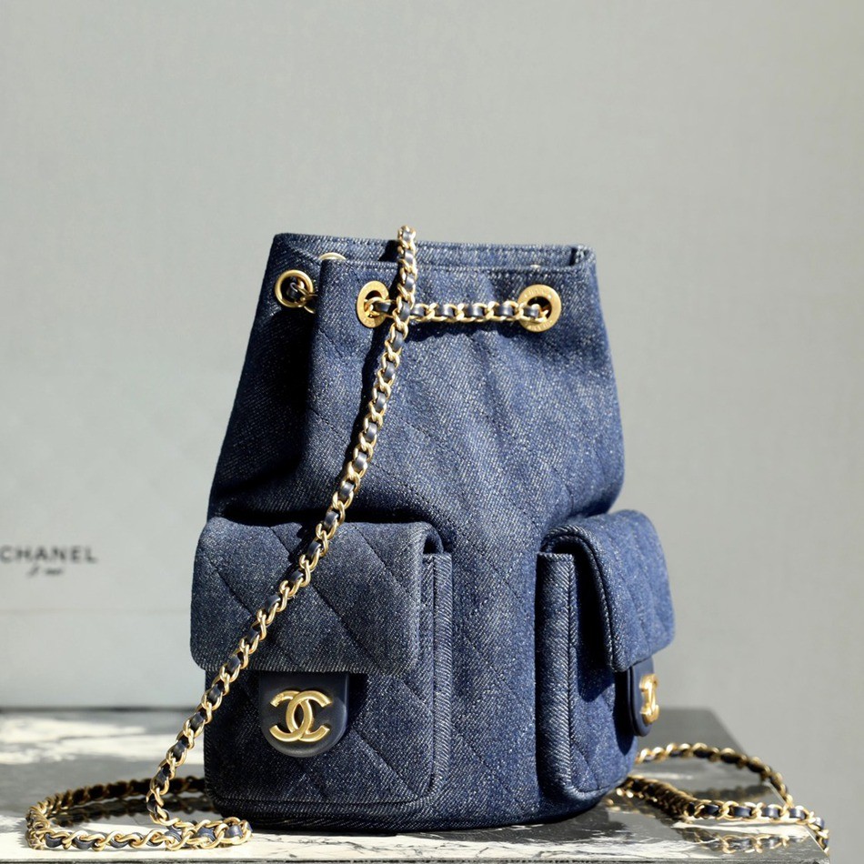 25C早春 抽繩雙肩背包 深色牛仔_4