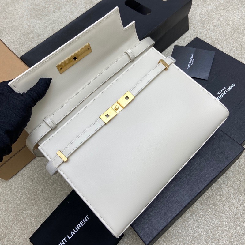 Manhattan 翻蓋曼哈頓法棍包 中號白金_7