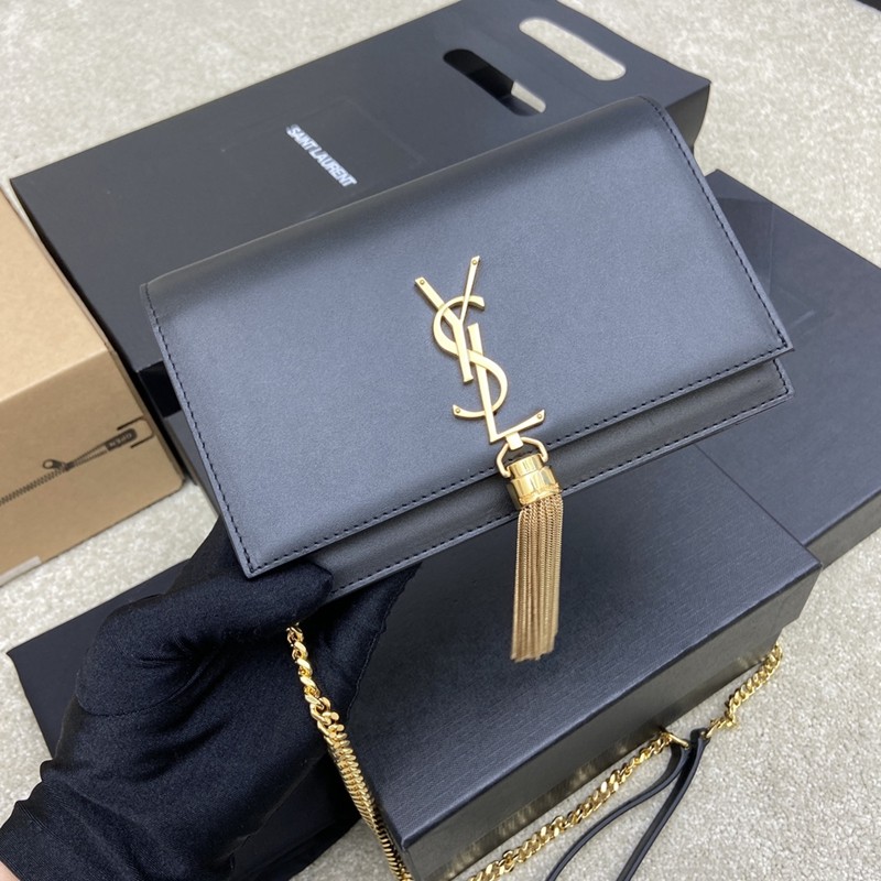 Kate粒面皮革小型流蘇手袋_5