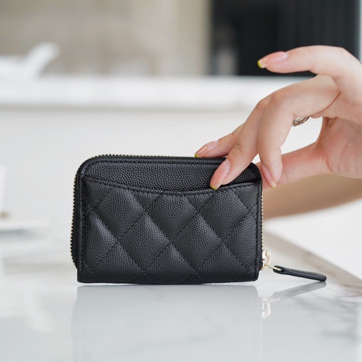 CF系列拉鏈零錢卡包 黑牛金_2