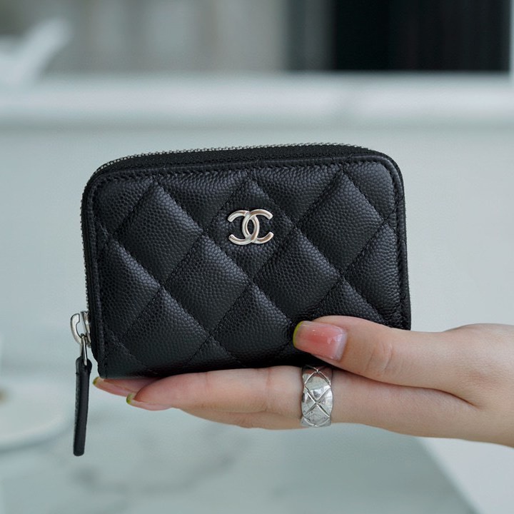 CF系列拉鏈零錢卡包 黑牛銀_2