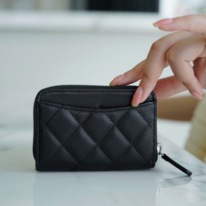 CF系列拉鏈零錢卡包 黑牛銀_4